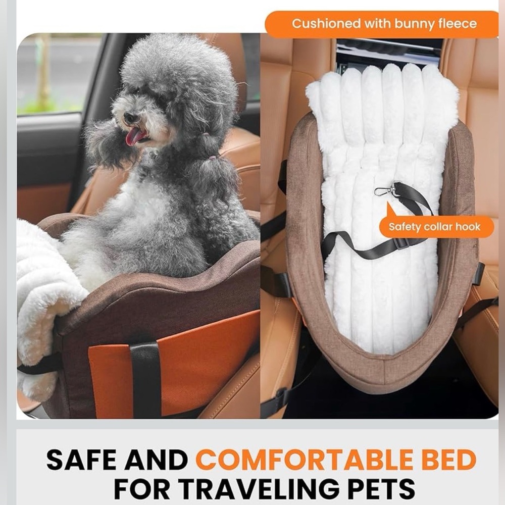 NWT Center Console Dog Car Seat for Small Dogs (up to 13.5 pounds)with Fleece - Picture 5 of 9